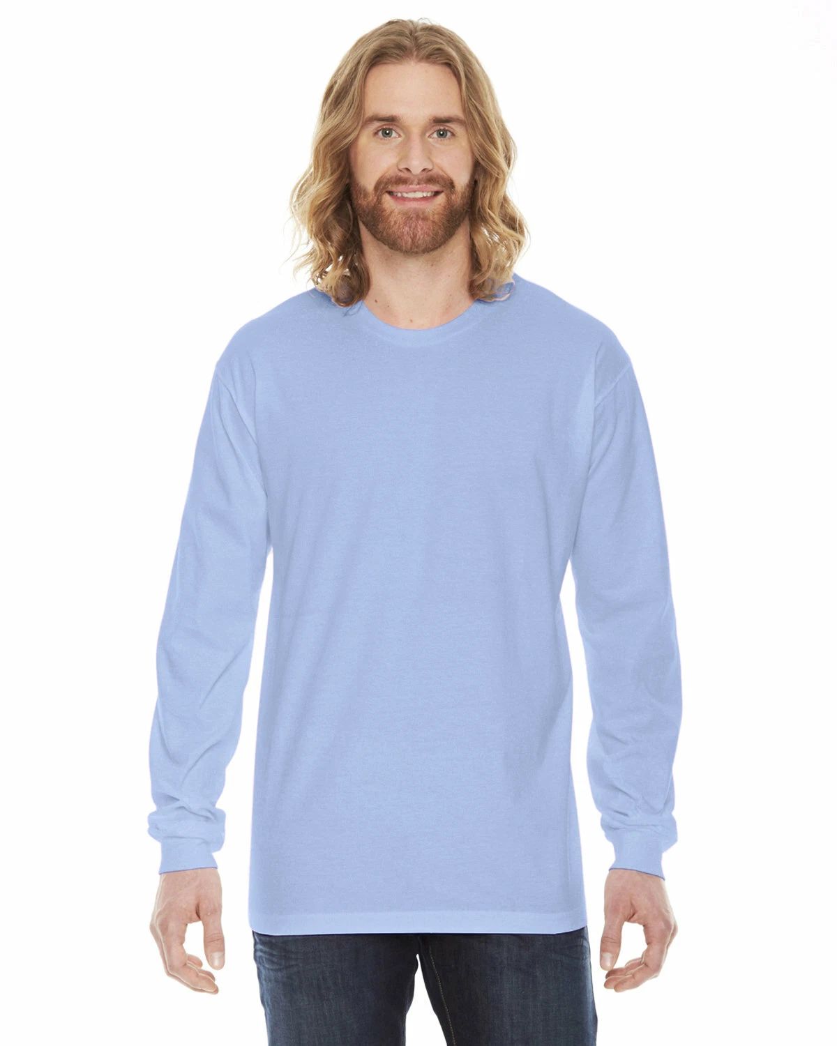 American Apparel Unisex Cotton/Polyester Fine Jersey Long Sleeves T Shirt 2007W