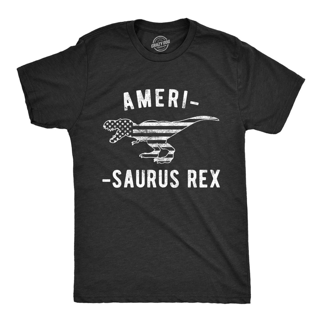 Mens Amerisaurus Rex T Shirt Funny 4th Of July T-Rex America Graphic Novelty Tee
