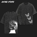 Retro Vintage Ken Kaneki Tokyoooo Ghoul Ver.3 Dark Anime Streetwear T-Shirt