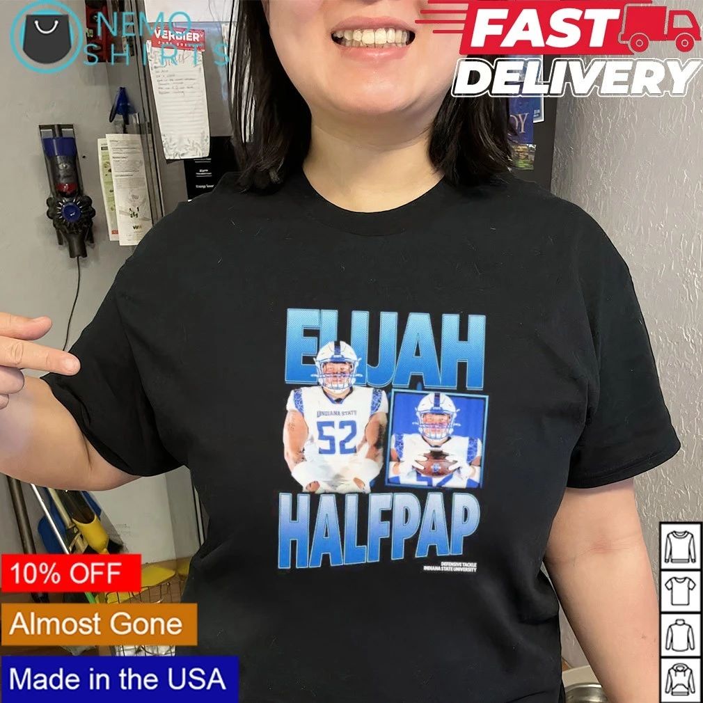 Elijah Halfpap Indiana State University No 52 Defensive Tackle shirt