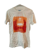 Oxide Men's Orange Print Surf Short Sleeve Crew Neck T-Shirt, White, Medium