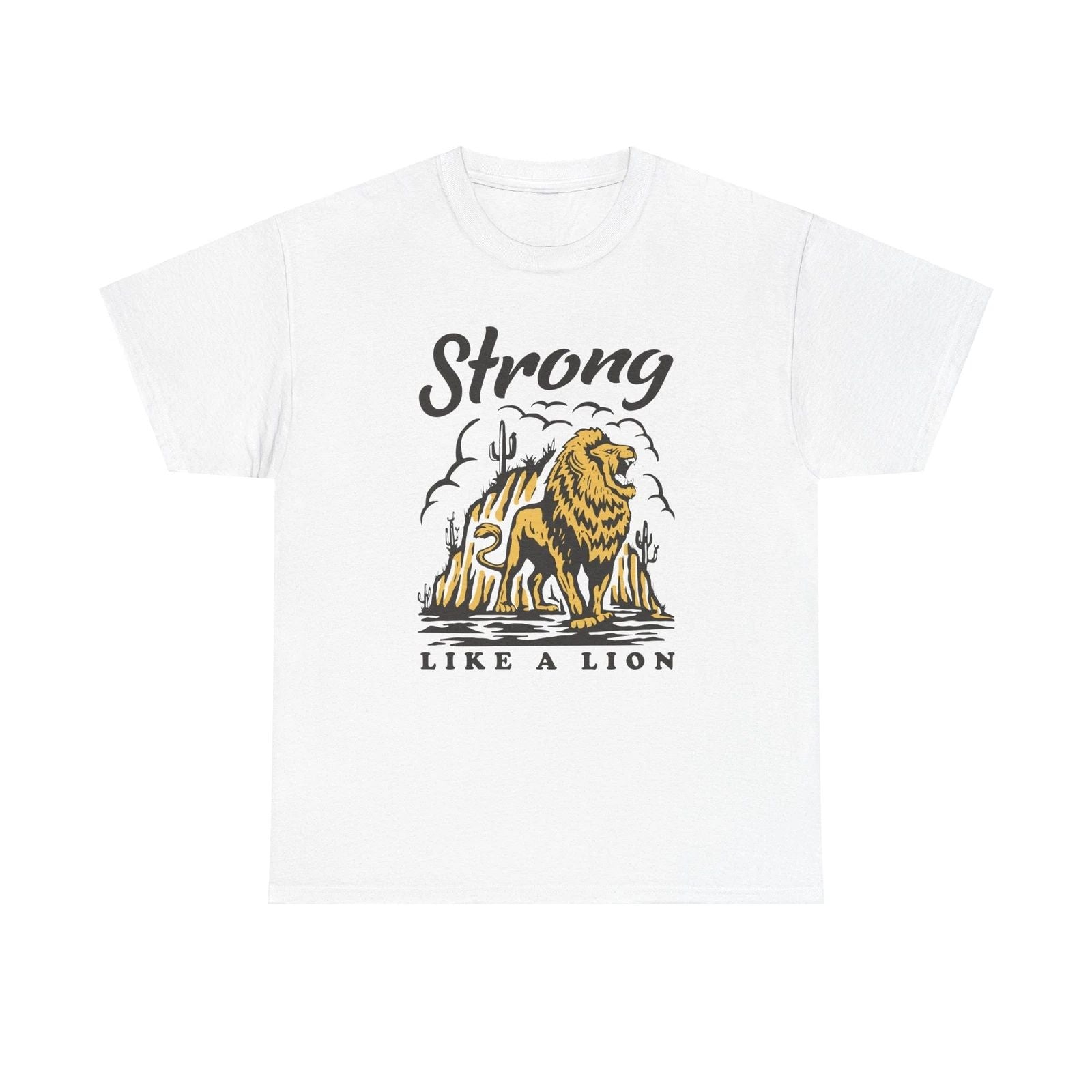 Strong Like a Lion T-Shirt, Unisex Tee, Motivational Gift, Animal Lover Shirt,