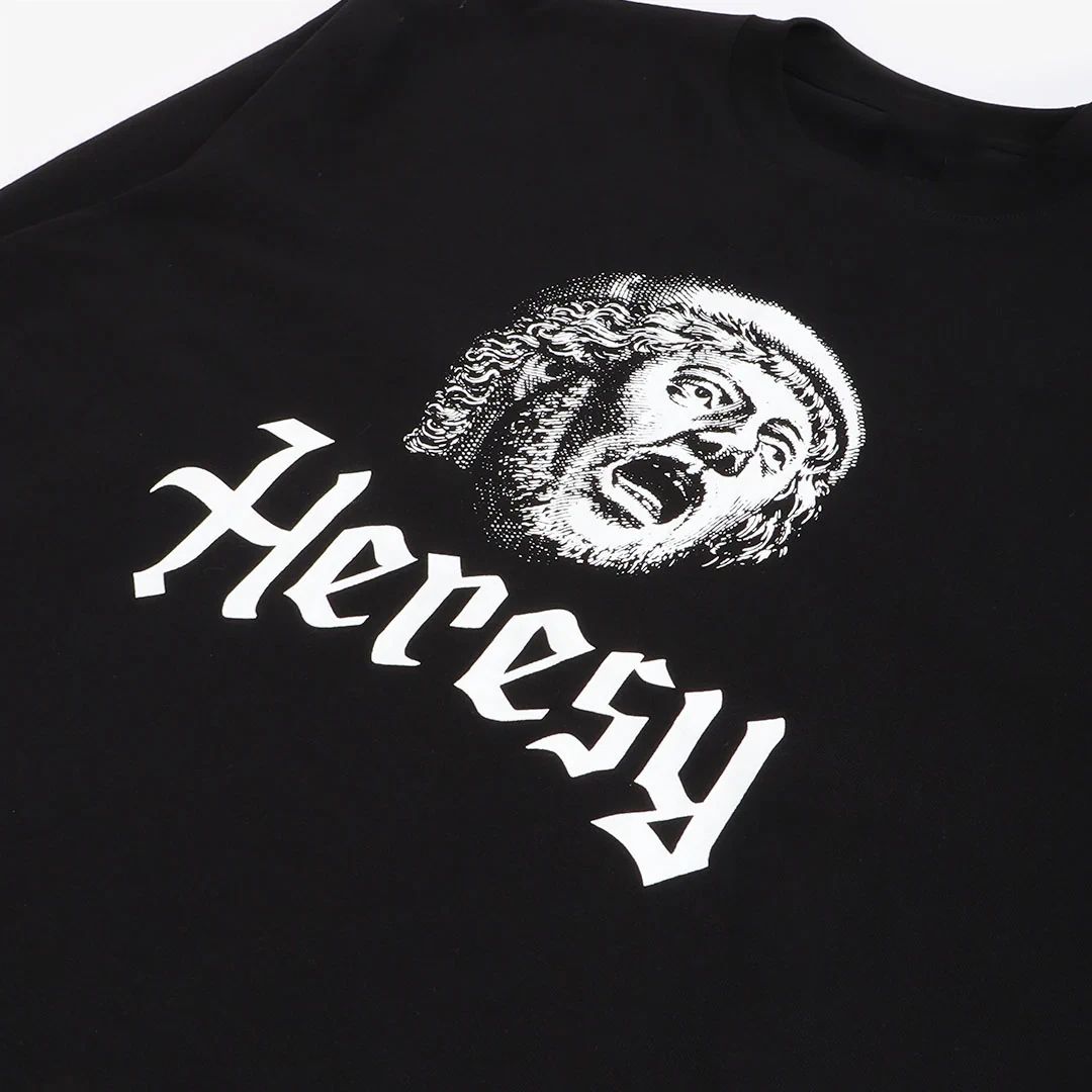 Vtg Heresy Band Music Lover Heavy Cotton Black S-5XL Unisex T Shirt