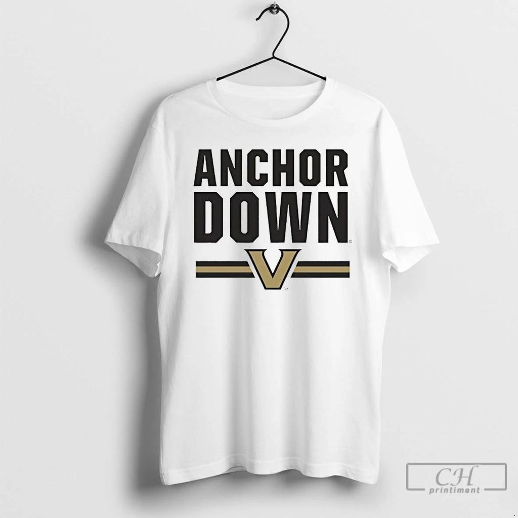 Classic Anchor Down Vanderbilt Commodores Football T Shirts