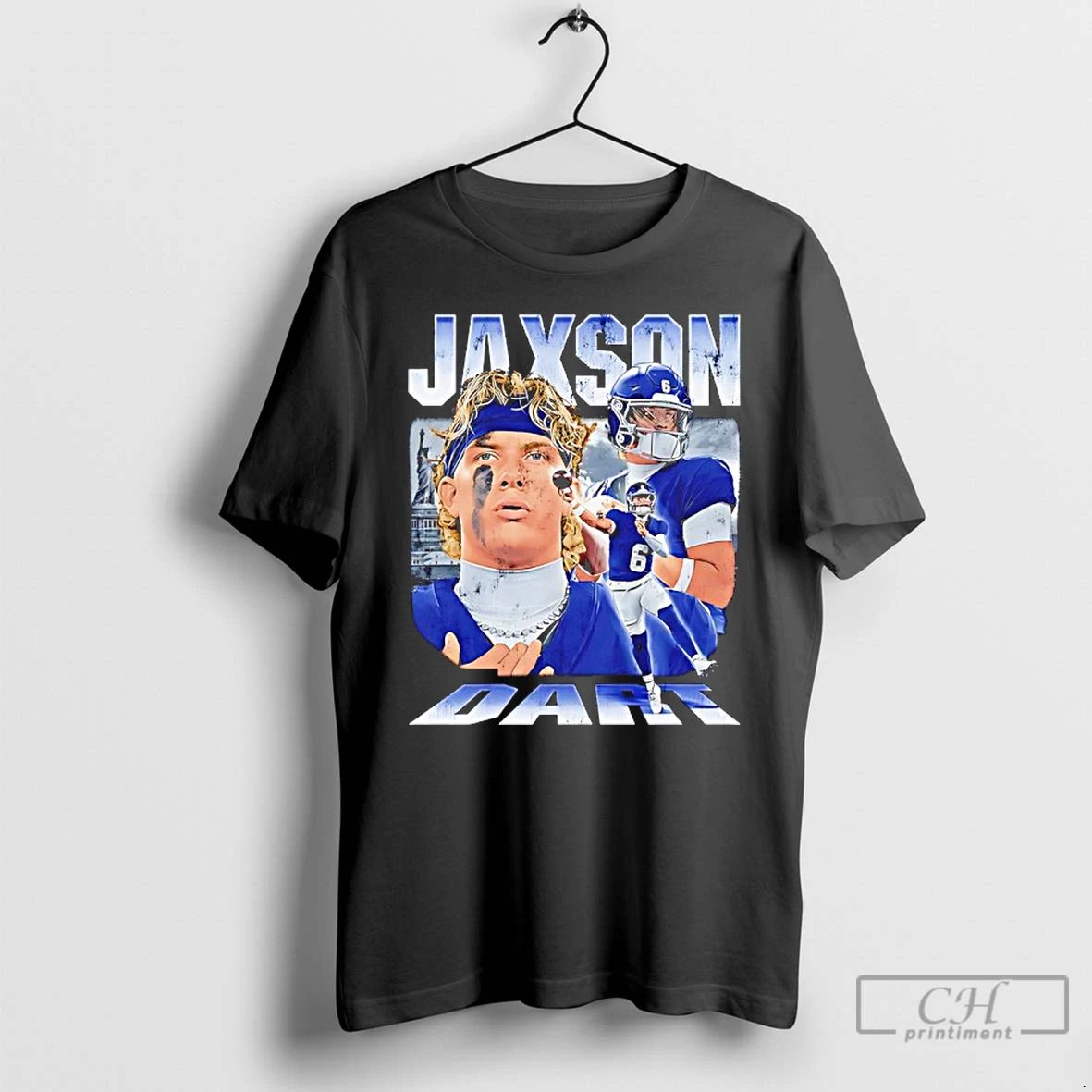 Premium Jaxson Dart New York Giants Football Player Collage T Shirts
