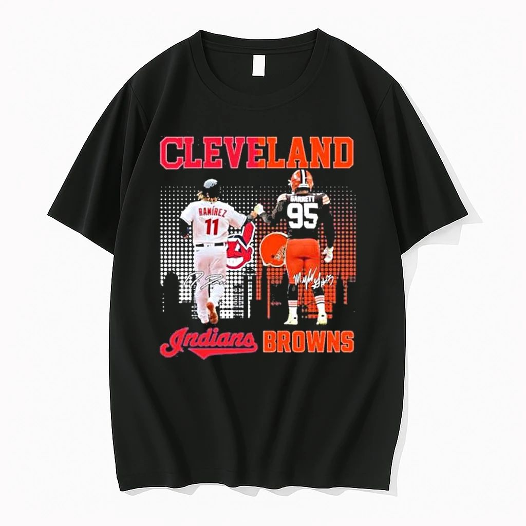 Cleveland Indians Jose Ramirez And Myles Garrett Browns Tshirts Sweater