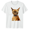 Watercolor Grumpy Cat T-Shirt Abyssinian Breed Cats Gift For Him And Her