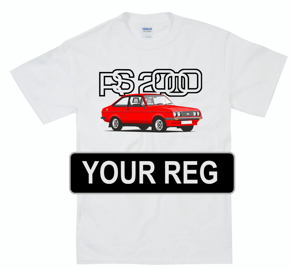 MK 2 Ford Escort RS 2000 Custom Retro Classic Car T Shirt