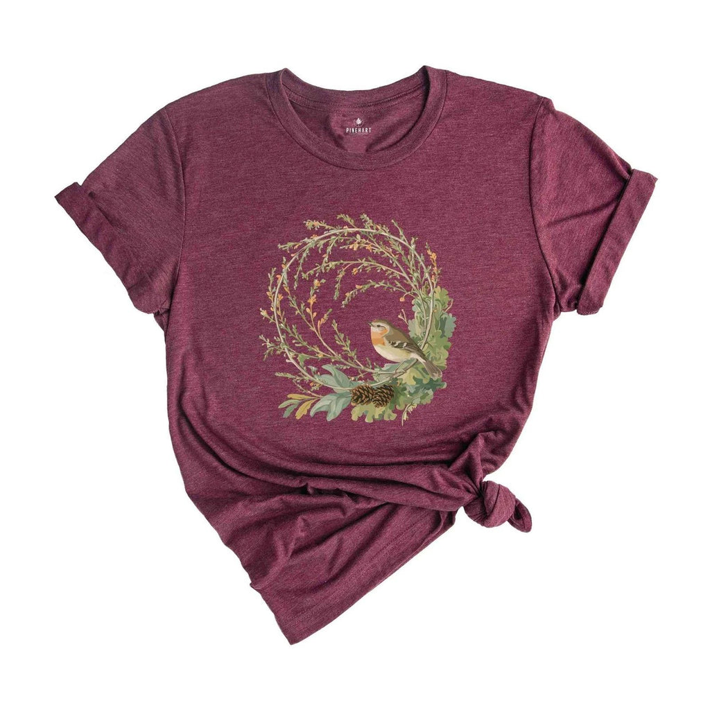 Bird Shirt, Watercolor Bird Branches, Bird Home Tshirt, Bird Cage Shirt, Bird Lo