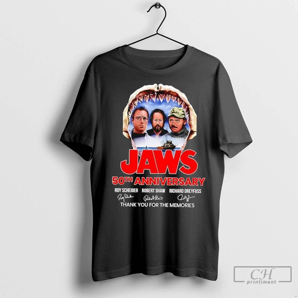 Premium Jaws 50th Anniversary Roy Scheider Robert Shaw Richard Dreyfuss Thank You For The Memories