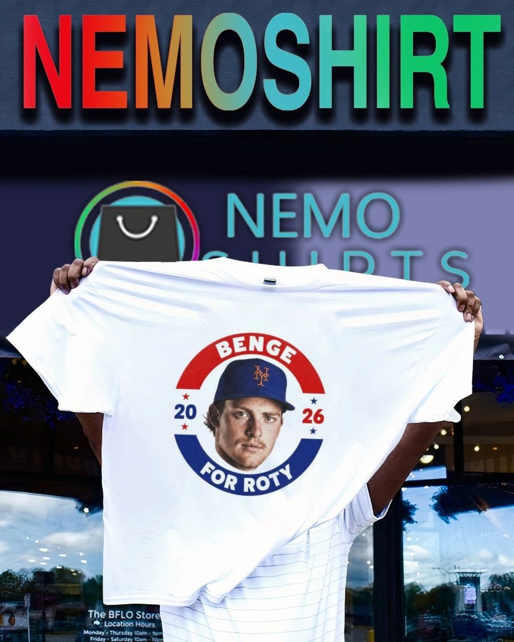 Carson Benge 2026 for ROTY New York Mets shirt