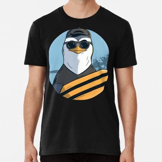 Surf Penguin Size S to 5XL Made in the USA T-Shirt