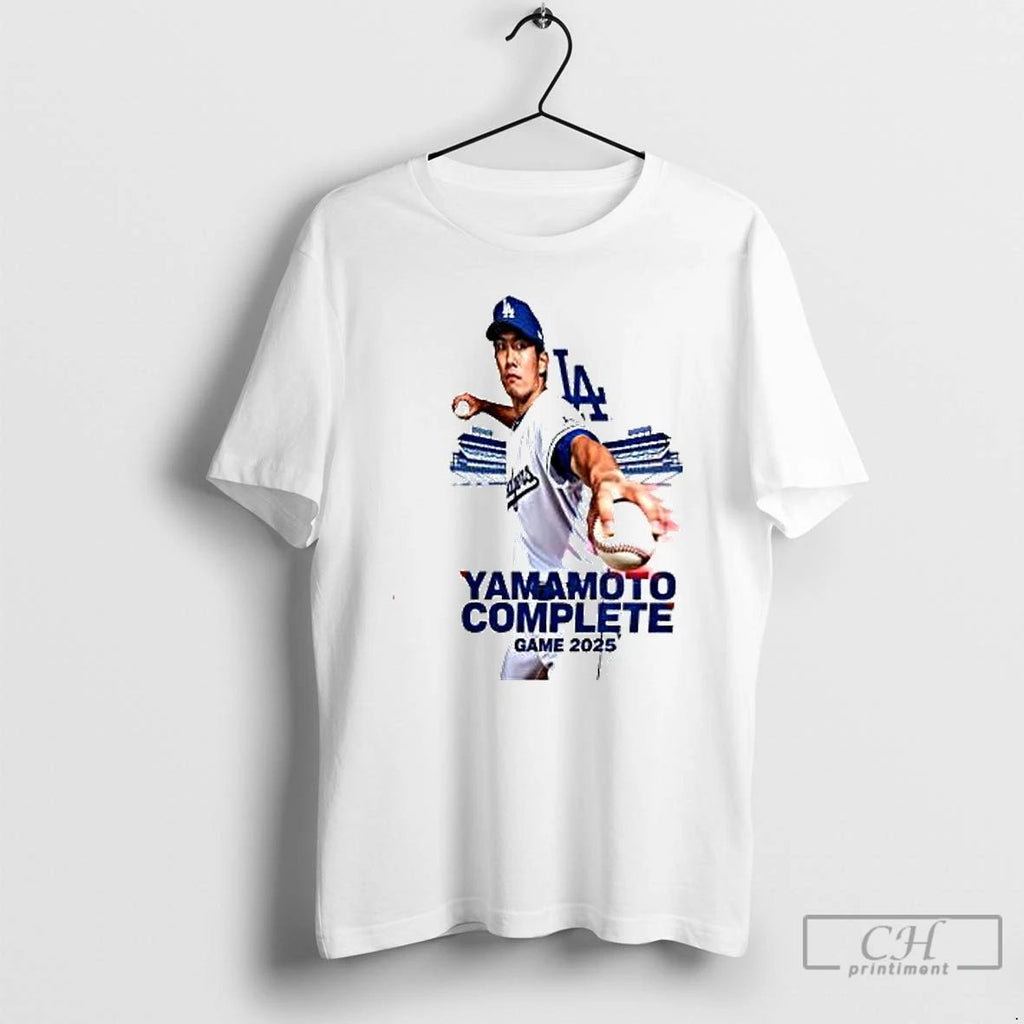 Premium Yamamoto Complete Game 2025 Los Angeles Dodgers T Shirts
