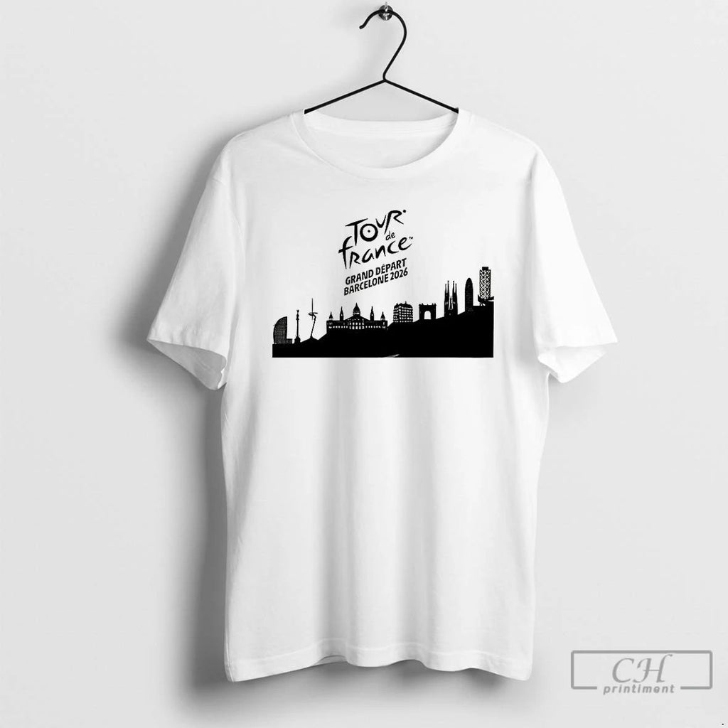 Classic Tour De France Grand Depart Barcelone 2026 Skyline T Shirts