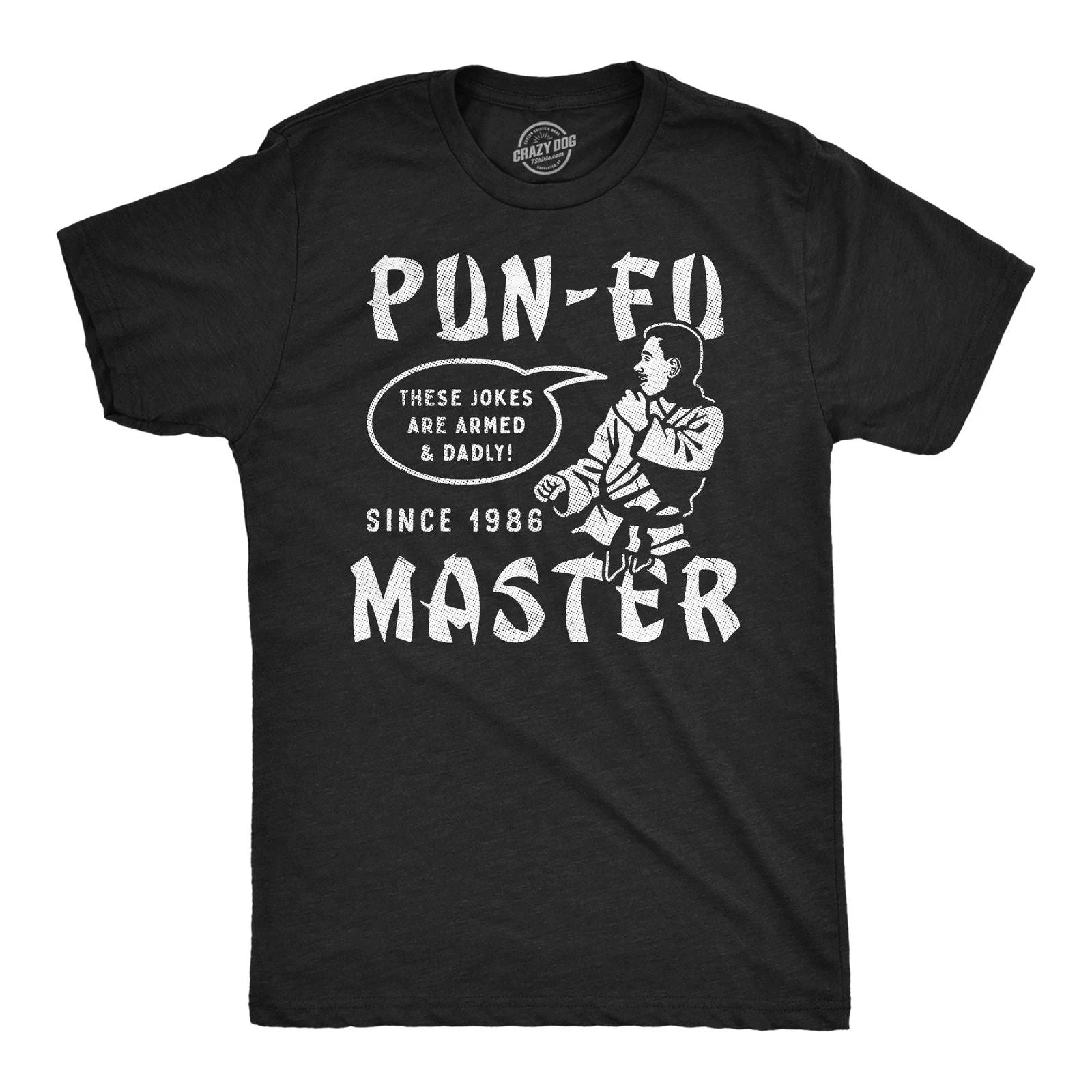 Mens Funny T Shirts Pun Fu Master Sarcastic Martial Arts Joke Graphic Novelty
