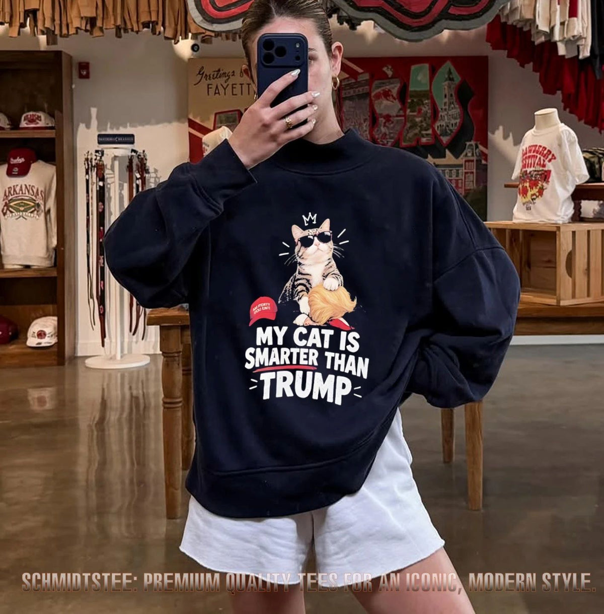 My cat is smarter than Trump shirt