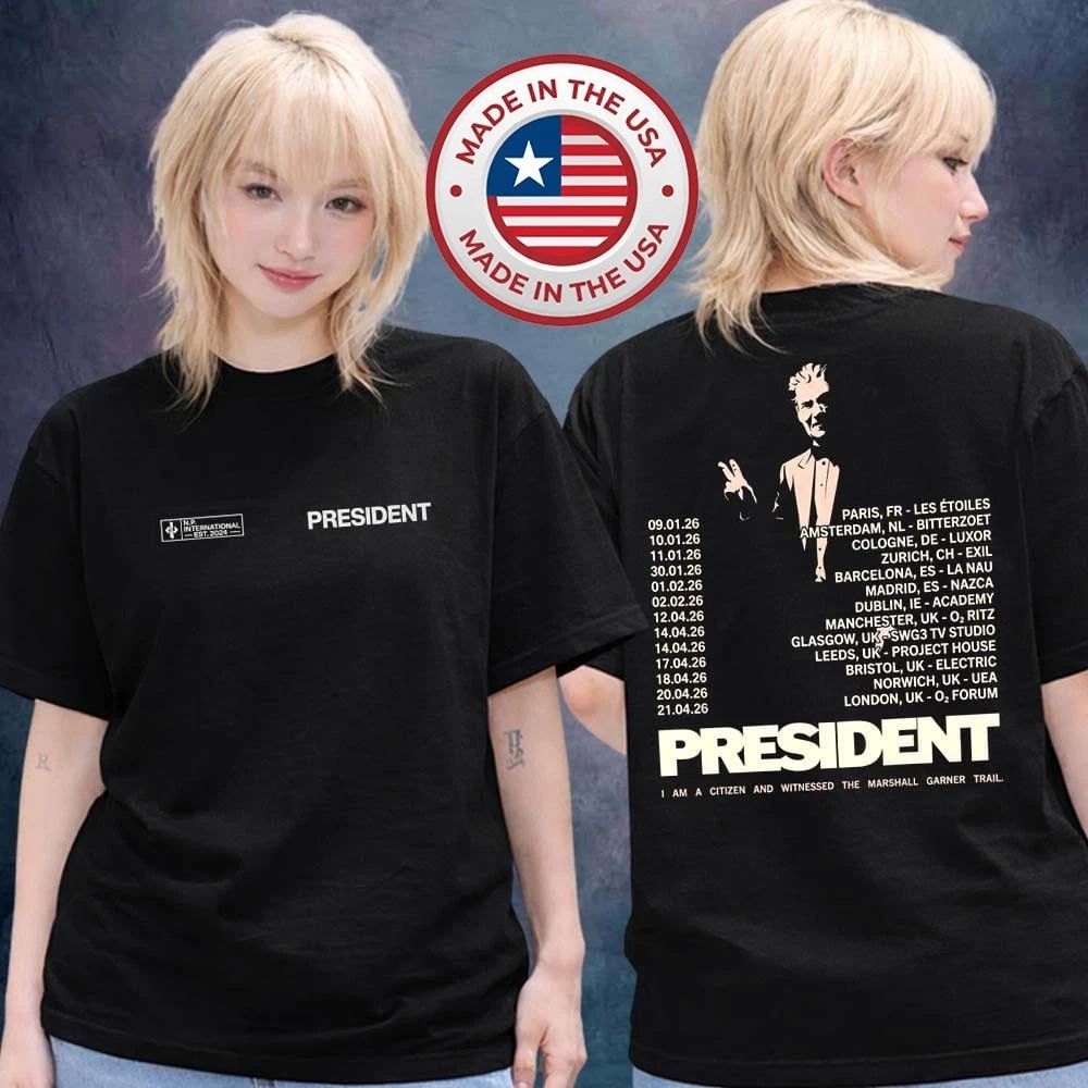 President Merch North American Campaign 2026 City Dates T-Shirt