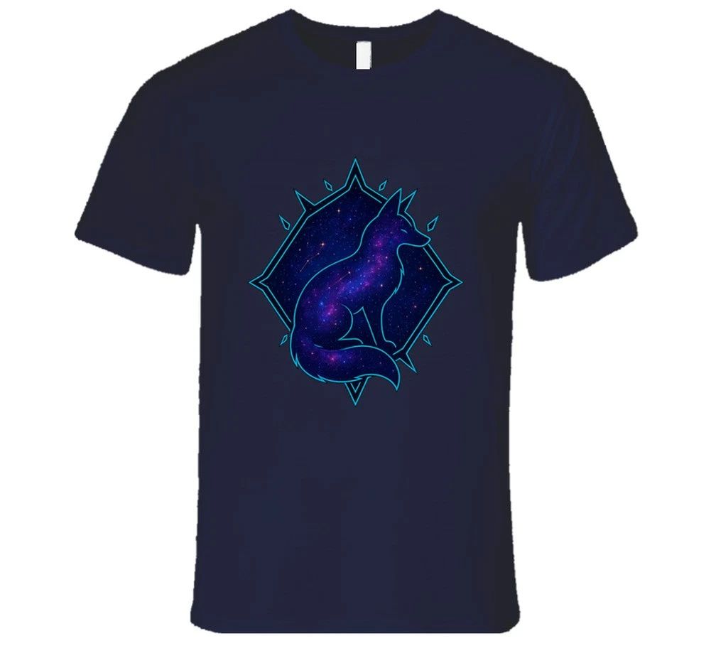 Cosmic Fox Galaxy Space Fox Celestial Animal Tee Aesthetic Streetwear T Shirt
