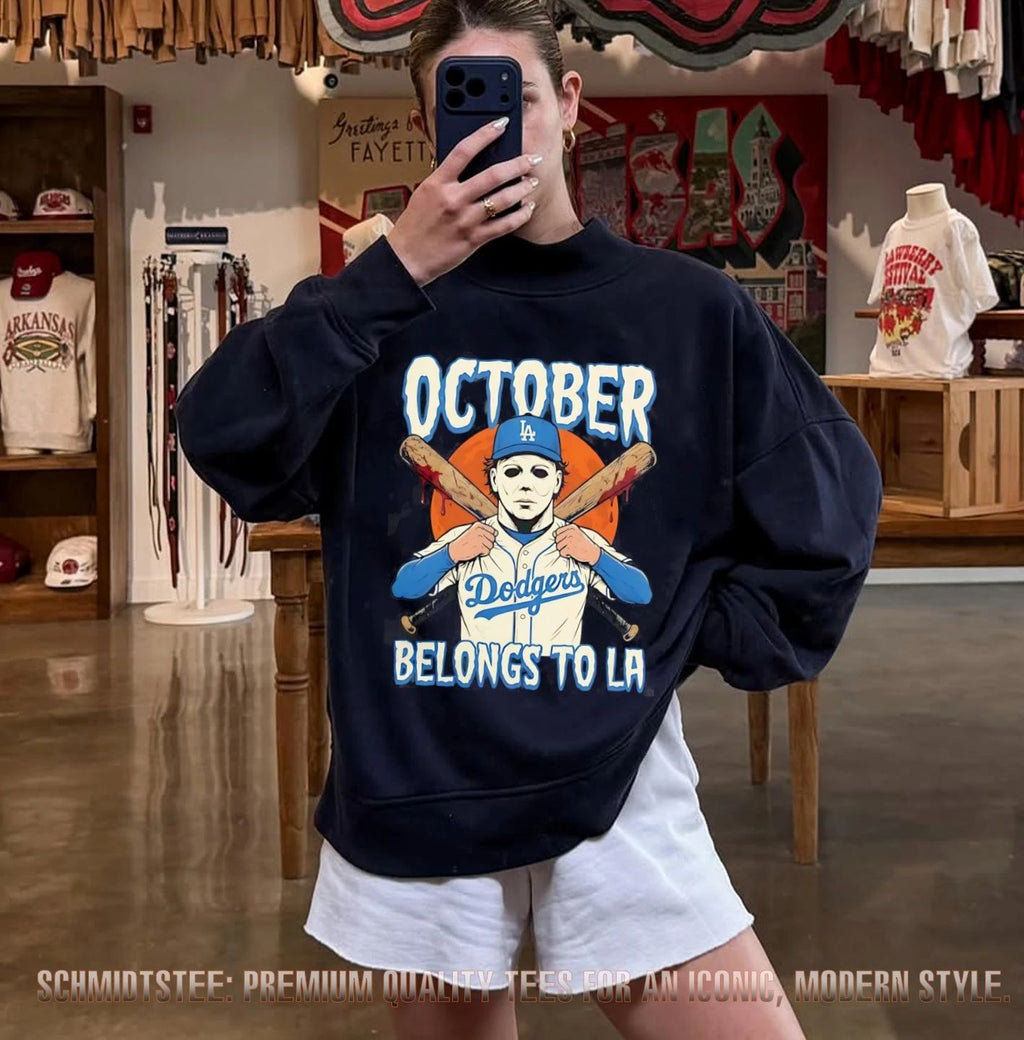 Los Angeles Dodgers x Michael Myers October belongs to LA Halloween shirt
