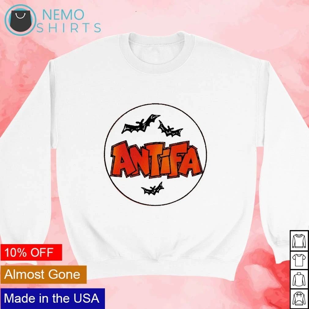 Antifa Spooky Halloween Bat Bats Political shirt