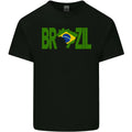 Brazil Football Brazilian Soccer Flag Mens Cotton T-Shirt Tee Top