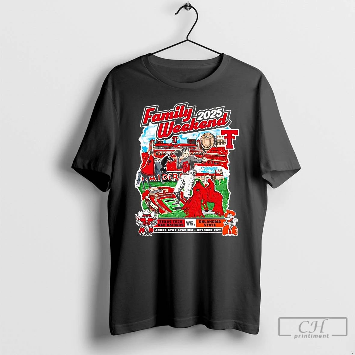 Classic Texas Tech Red Raiders Vs Oklahoma State Cowboys 2025 Family Weekend T Shirts