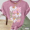 Pastel Garden Flower Botanical Boho Comfort Tee Shirt Soft