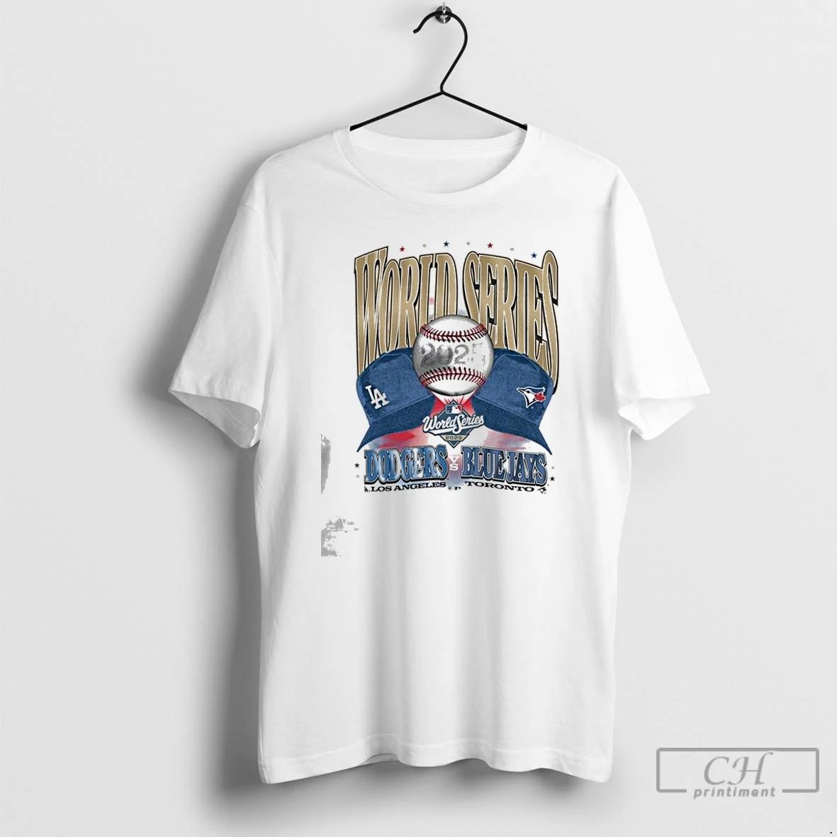 Classic Los Angeles Dodgers Vs Tor Blue Jays Ws Participant Dueling Caps 2025 T Shirts