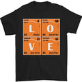 Love Periodic Table Chemistry Geek Funny Mens T-Shirt 100% Cotton