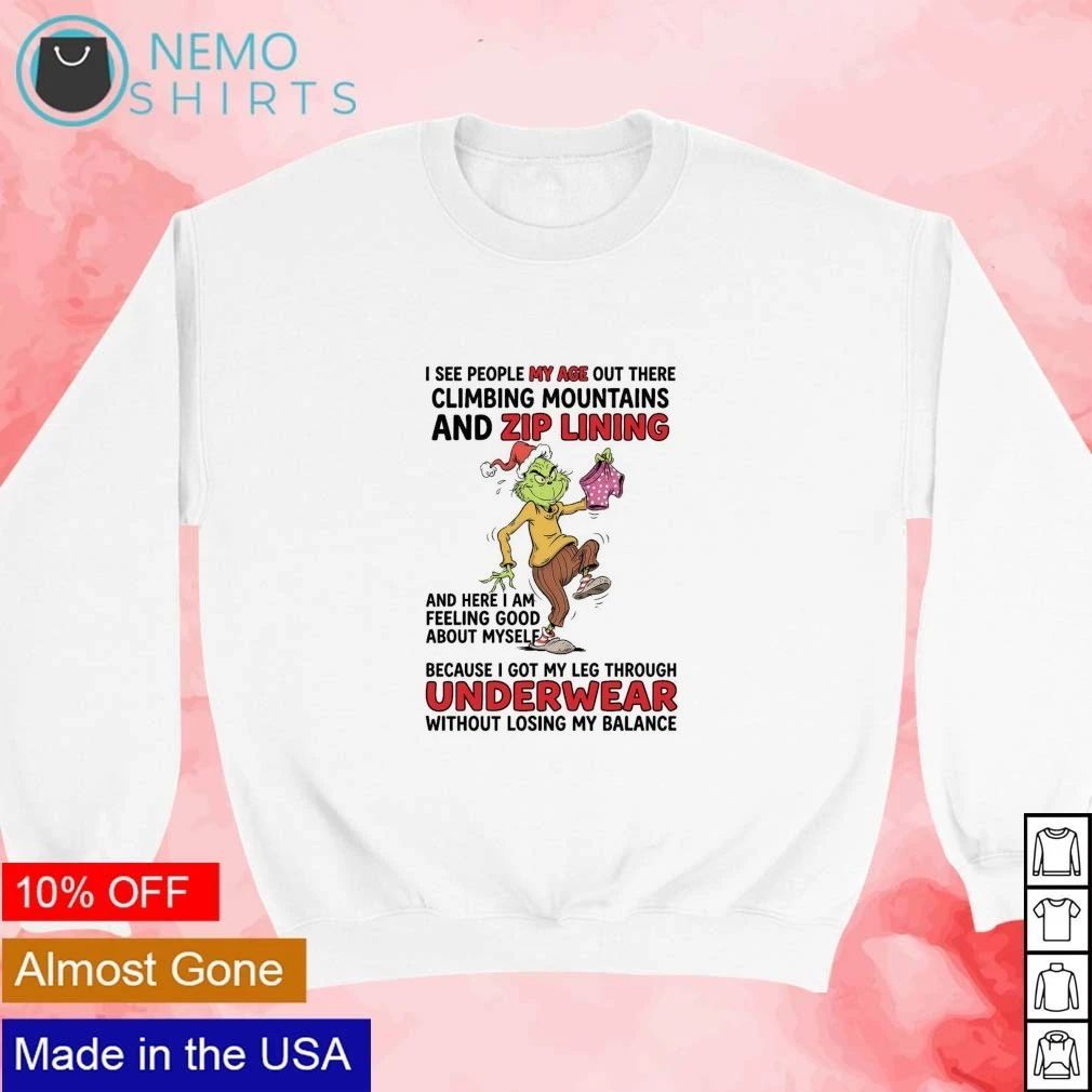 The Grinch Feeling Good About Myself Underwear Balance Quote shirt