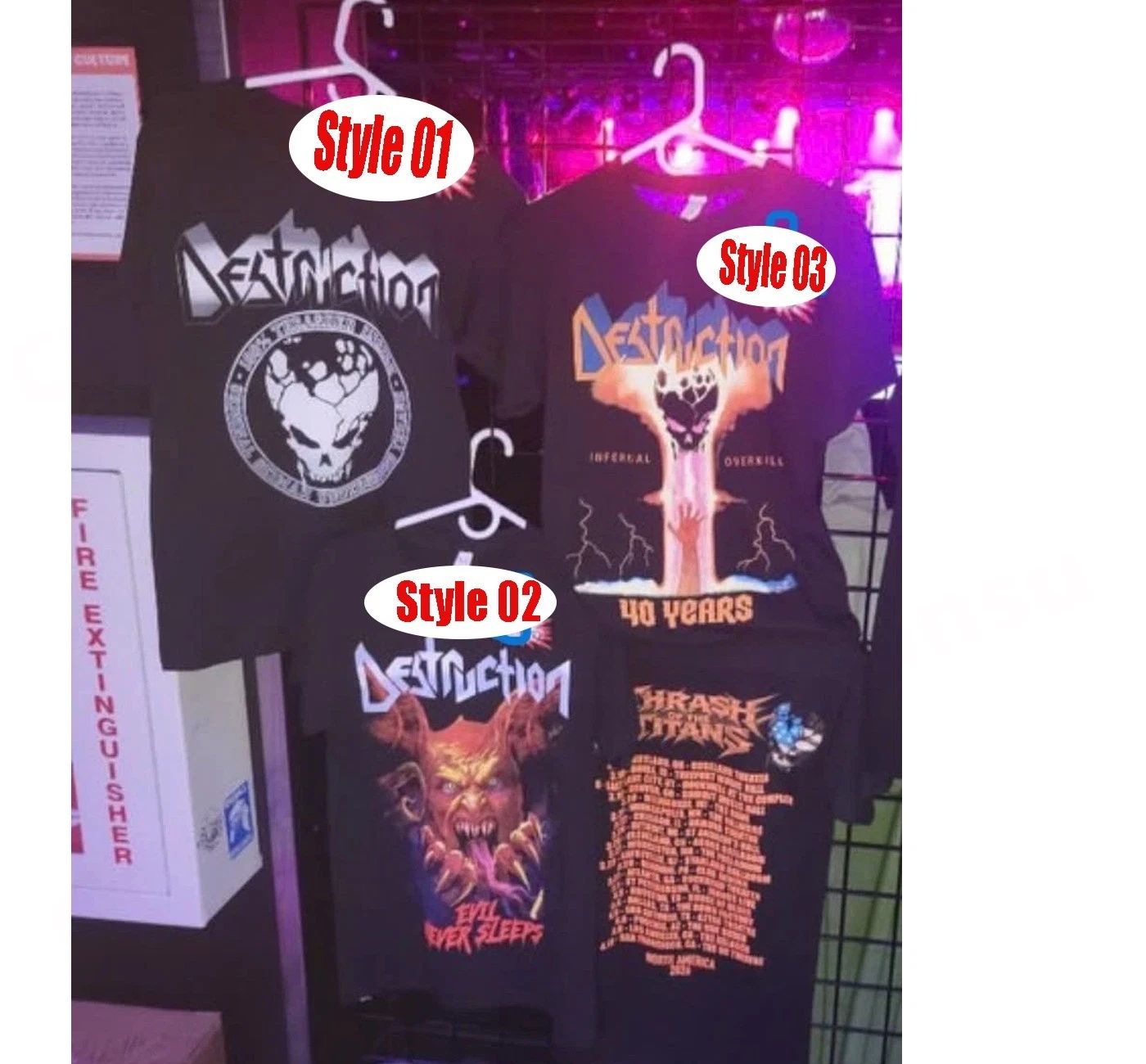 Destruction Band T-Shirt Thrash Metal 40 Years Evil Never Sleeps Reprint