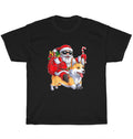Corgi Christmas Santa Claus Riding Corgmas Dog Lover T-Shirt Unisex Tee Gift NEW
