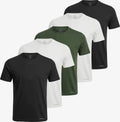 SCOTCH & SODA High Quality 5 Pack Basic T-Shirt Black White Green Size S-XL NEW