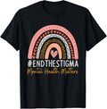 Mental Health Matters End The Stigma Rainbow Boho Unisex T-Shirt
