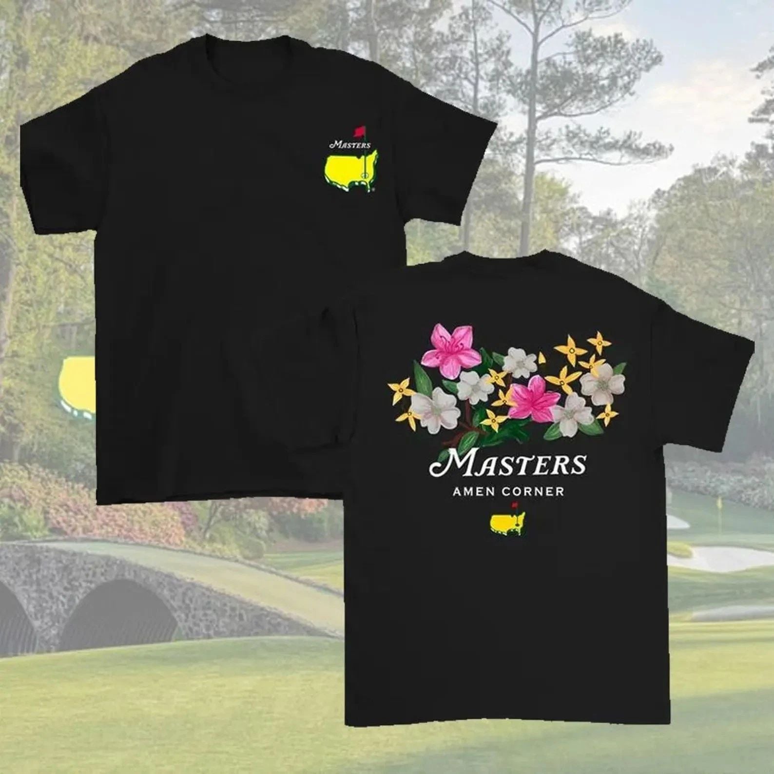 Masters Amen Corner Floral T-shirt, Vintage Golf Tournament T-Shirt