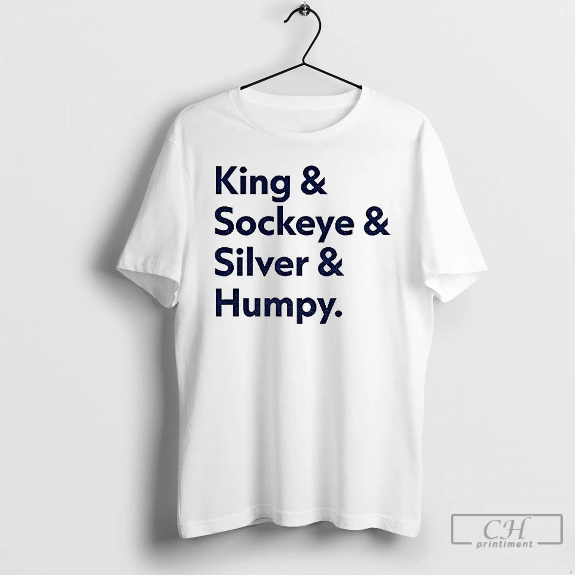 Classic Mariners Salmon Run King Sockeye Silver Humpy Mlb Baseball T Shirts
