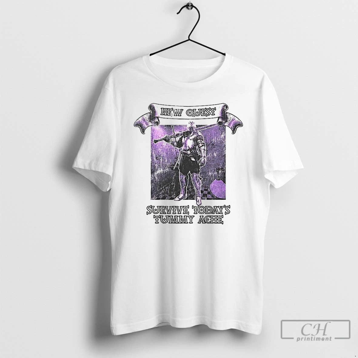Classic Knight New Quest Survive Tummy Ache T Shirts