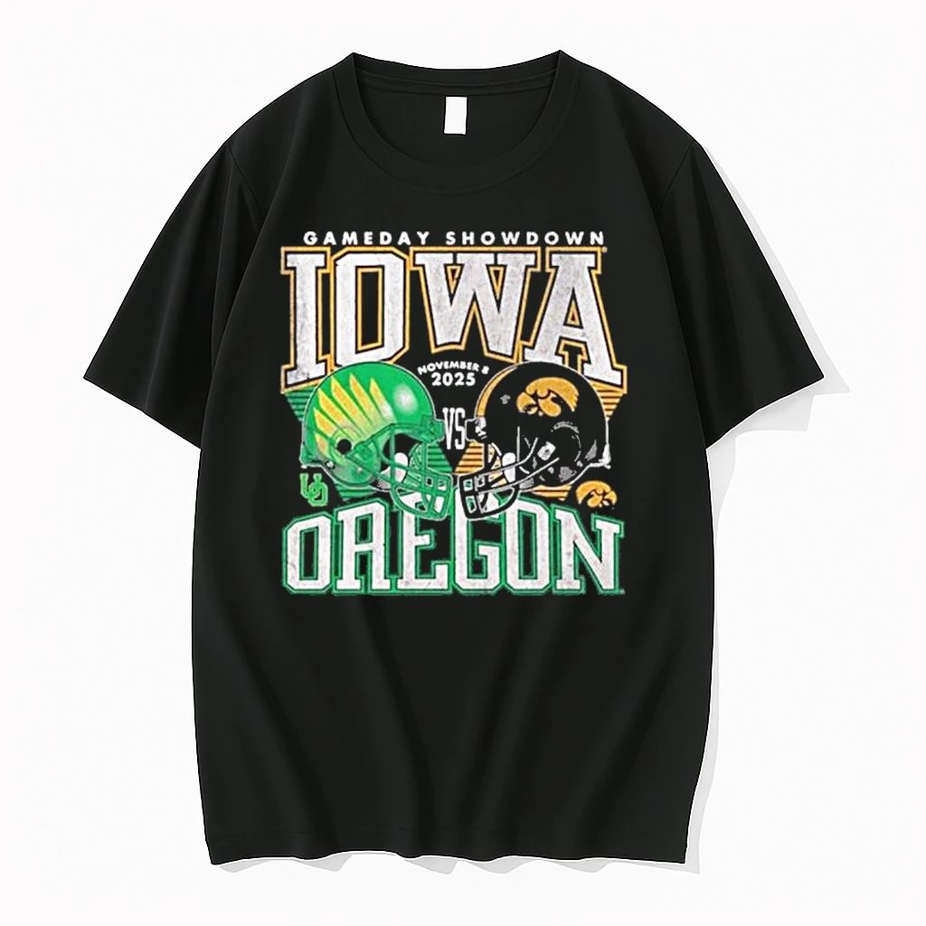 Gameday Showdown Football Iowa Vs Oregon 2025 Tshirts Sweater