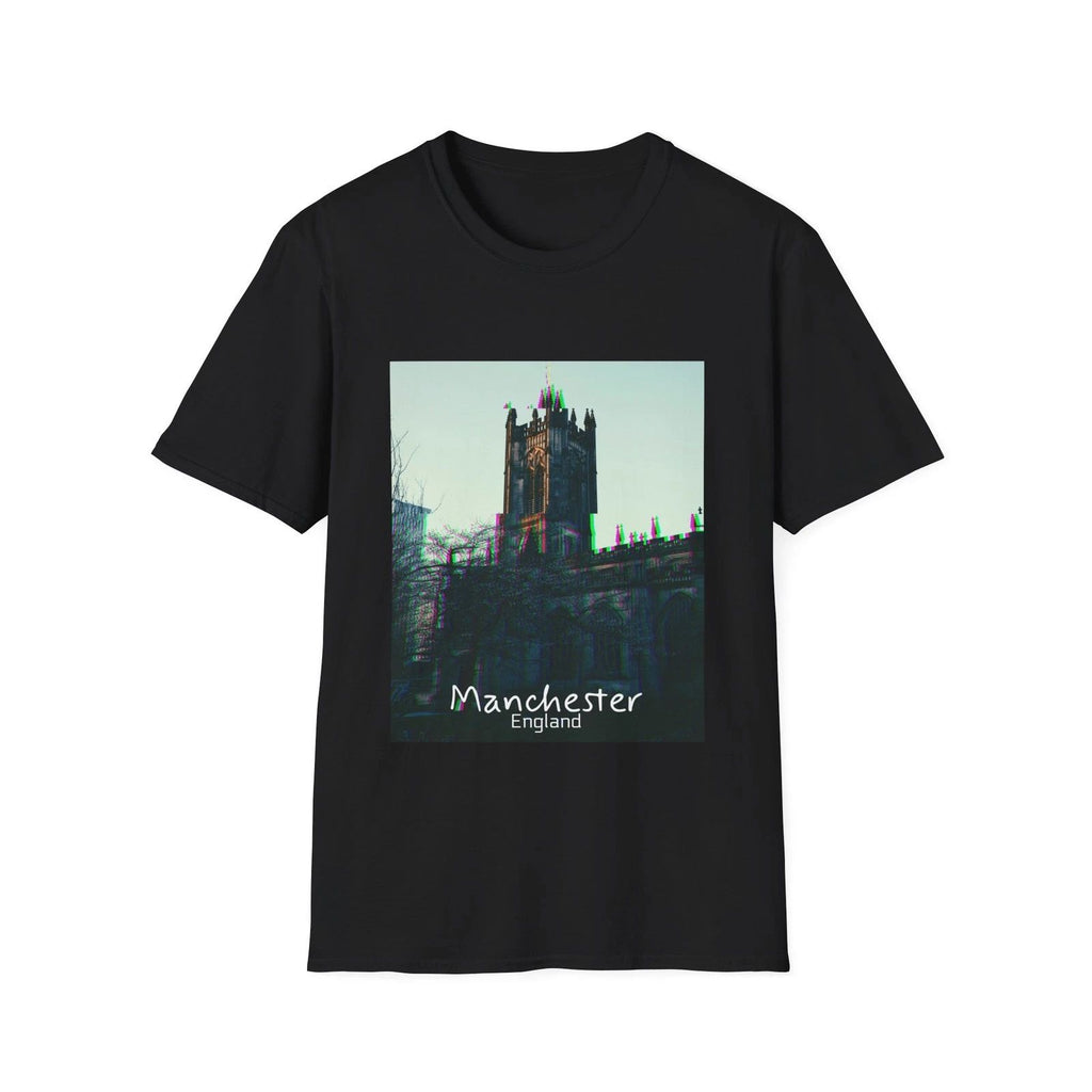 Manchester England Photo Tee City Landmark T-Shirt black