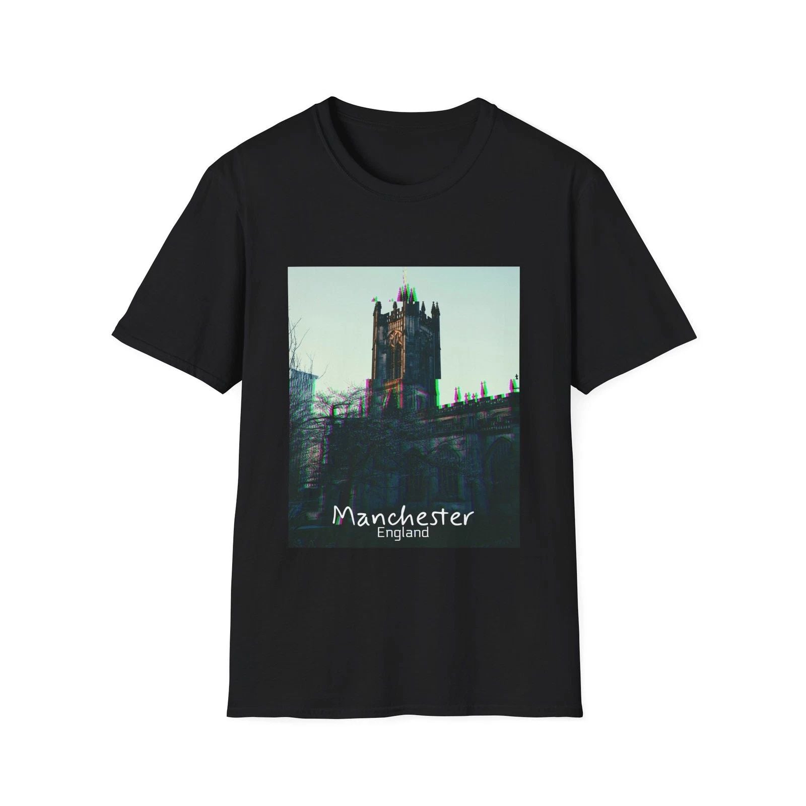 Manchester England Photo Tee City Landmark T-Shirt black