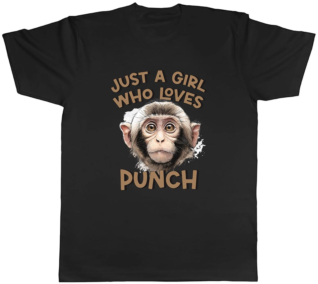 Just a Girl Who Loves Punch the Monkey Mens T-Shirt Tee Gift Top