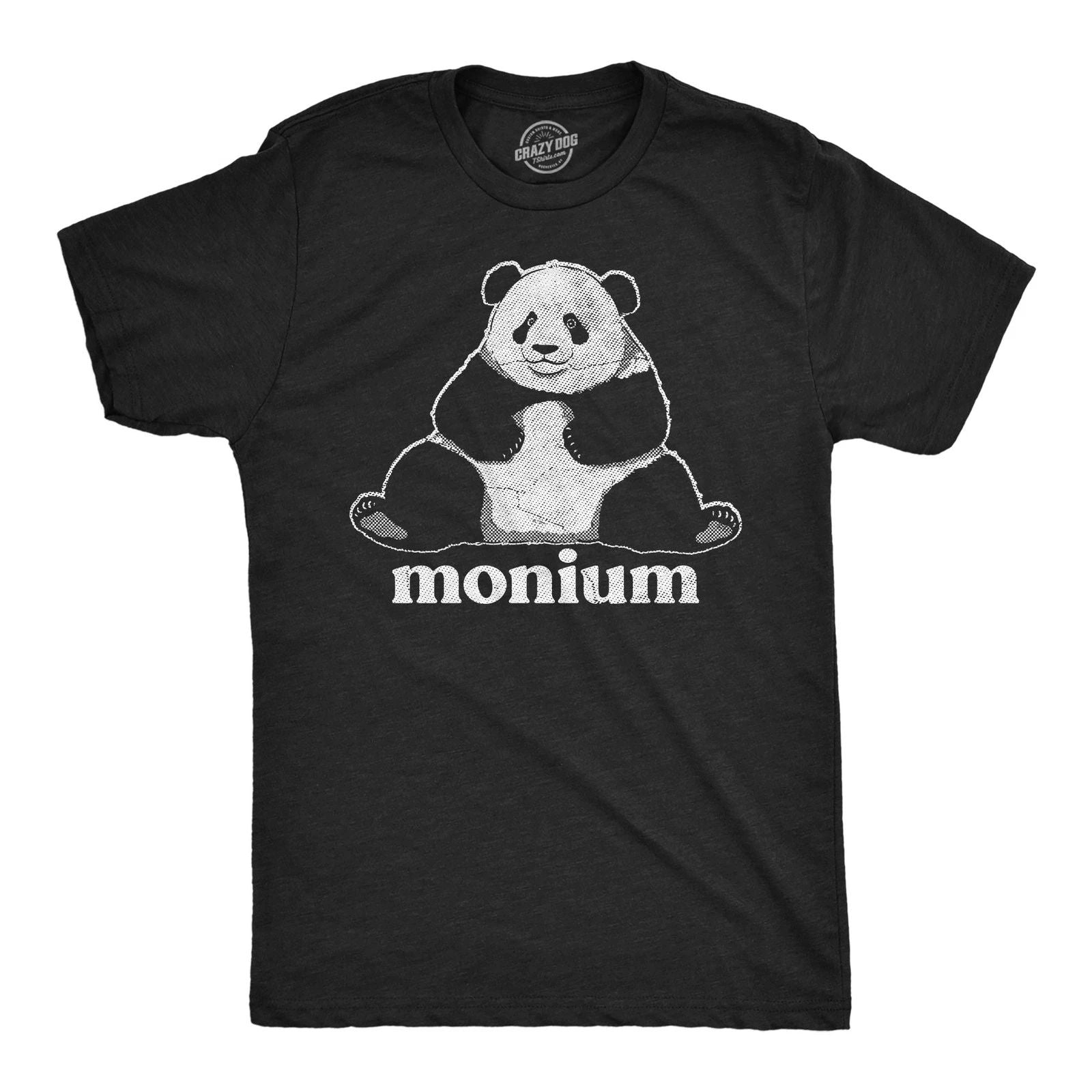 Mens Funny T Shirts Pandamonium Sarcastic Panda Graphic Novelty Tee for Men