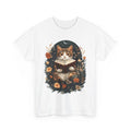 Book Lover T-Shirt | Funny Reading Shirt | Cat Reading a Book Boho T-Shirt