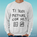 Felpa Man Light Sweater Grey " You Would like To Put With Me Sentence "