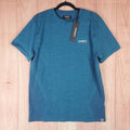 Sonneti Sport Shirt Mens Large Blue Geometric Spellout Logo Standard Fit