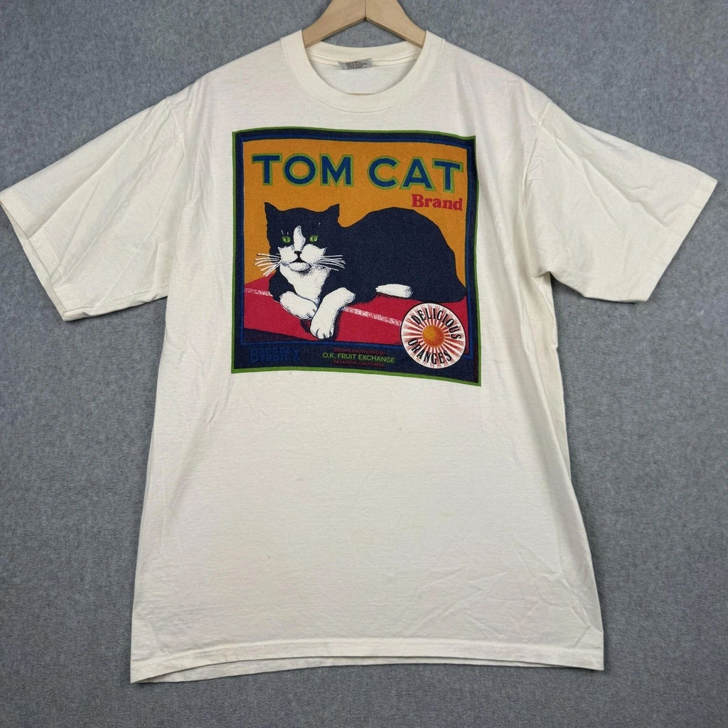 Vintage 90s Graphic Tee Wildwood Productions Tom Cat Oranges Unisex T-Shirt