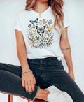 Vintage Botanical Butterfly Boho Comfort Tee