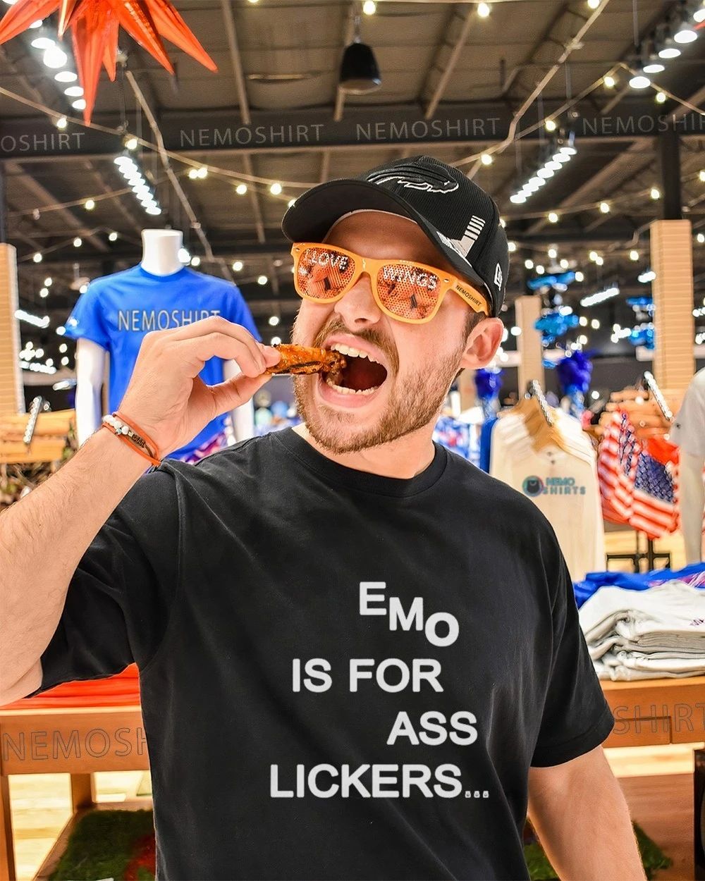Emo Is for Ass Lickers Slogan Humor Text Design shirt