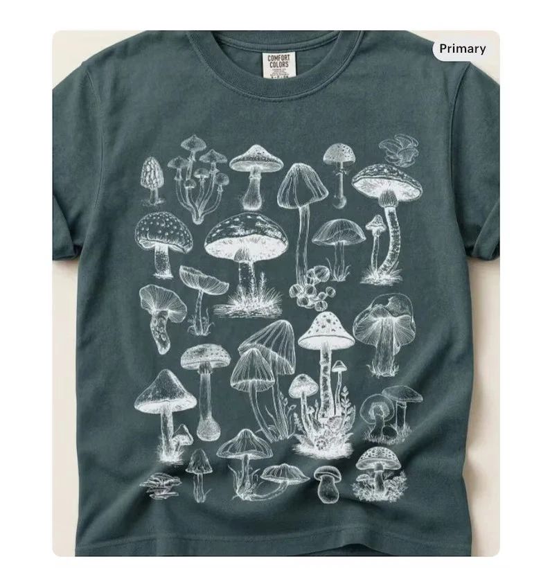 Mushroom Mycologist Fungi Nature Graphic Comfort Tee