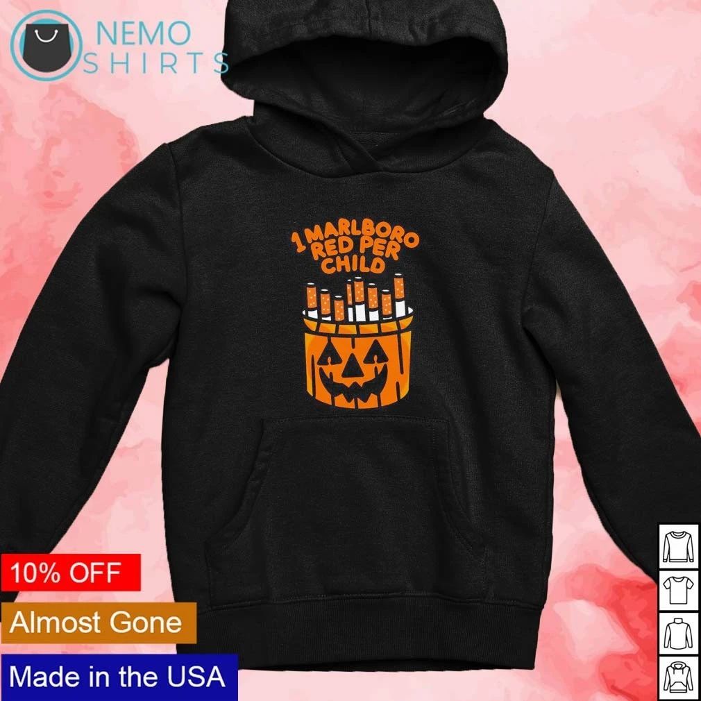 1 Marlboro Red per Child Halloween Pumpkin shirt